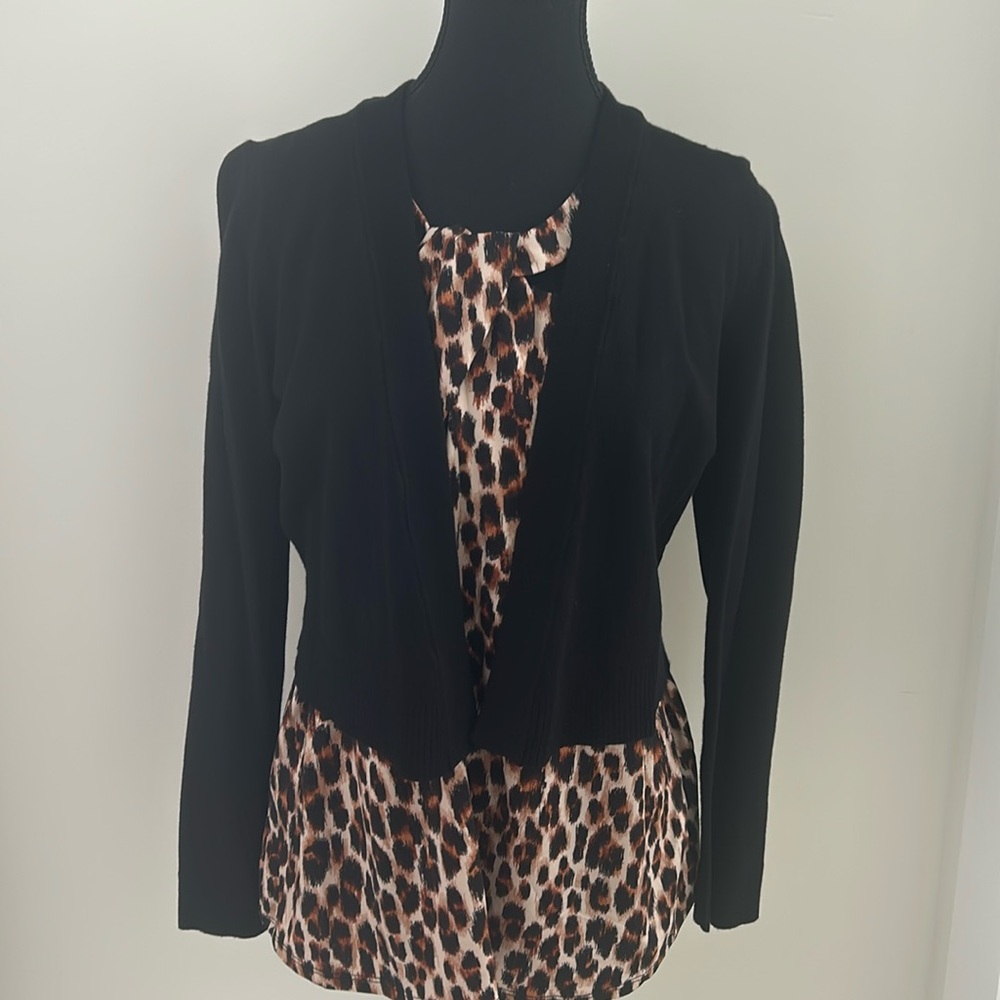 Tan Jay Cropped Cardigan Size Small